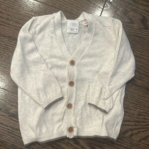 Zara kids oatmeal cardigan sweater, size 12-18 months, never worn.